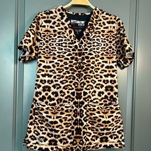 COPY - Greys Anatomy cheetah print scrub top
